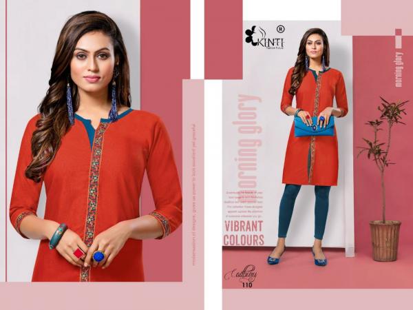 Kinti Cadbury Silk Designer Embroidery Kurti 